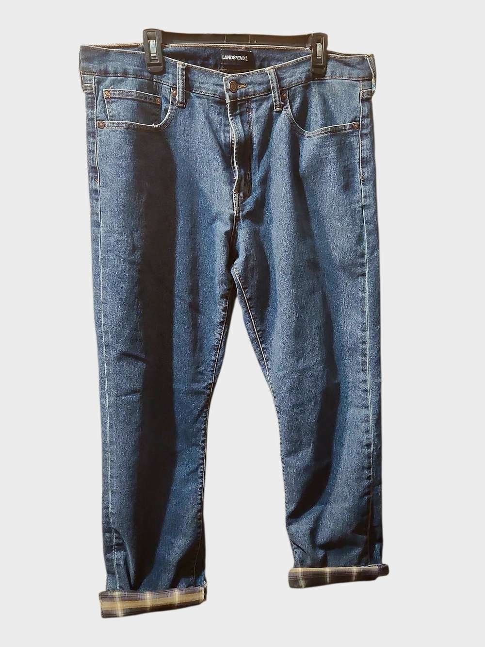 Lands' End Men’s Blue Straight-Leg Jeans Sz 38x32